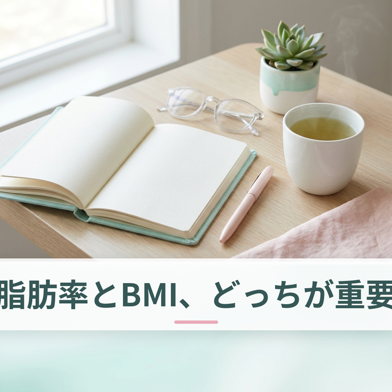 体脂肪率とBMIの違いを解説するイメージ