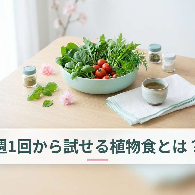 野菜と豆類を使ったプラントベース料理のイメージ