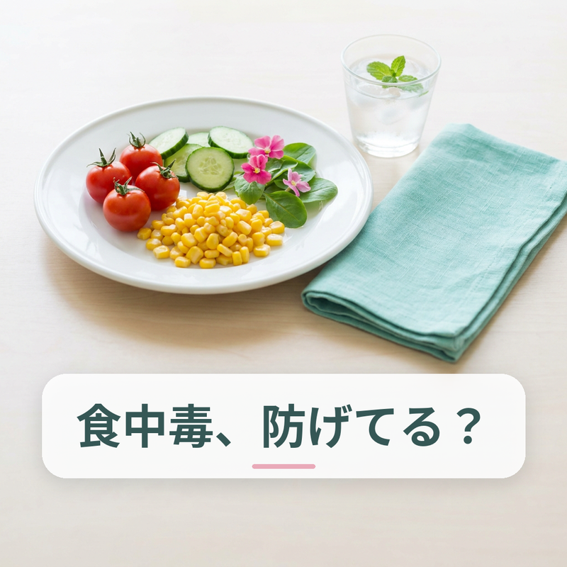 夏野菜と食品管理のイメージ
