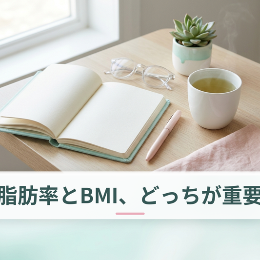 体脂肪率とBMIの違いを解説するイメージ