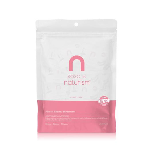 naturism Pink 酵素ダイエットサプリ 180粒（個包装6粒×30袋）パウチパッケージ正面｜穀物麹・アロエベラ配合の食事サポートサプリ